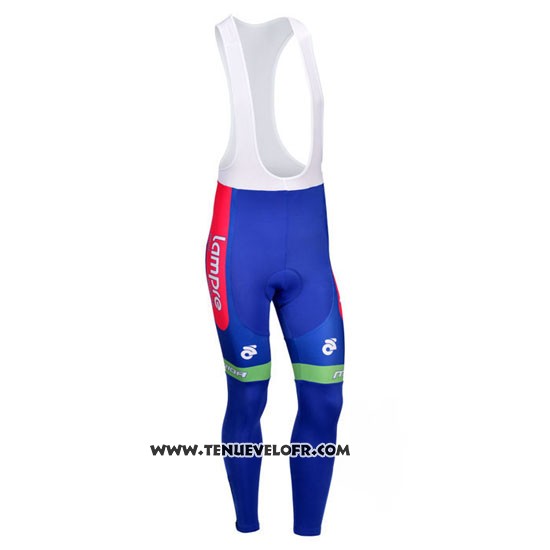 2012 Maillot Ciclismo Lampre Merida Rose et Azur Manches Longues et Cuissard